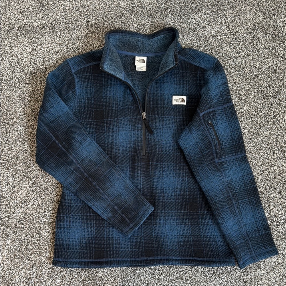 The North Face Blue Zip Up Sweater Fleece